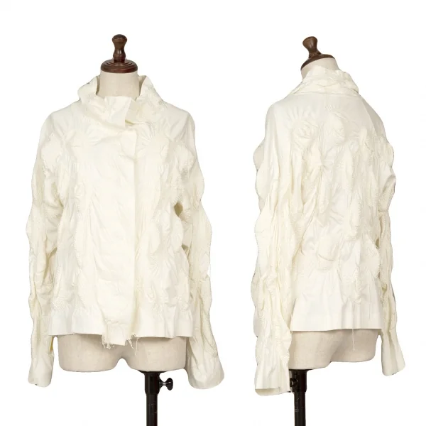 イッセイミヤケ ハートISSEY MIYAKE HaaT サークルステッチデザインジャケット オフ2 K-111263_001