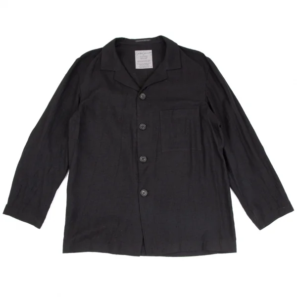 ヨウジヤマモト プールオムYohji Yamamoto POUR HOMME ネップシルクテーラードジャケット 黒S K-111278_001