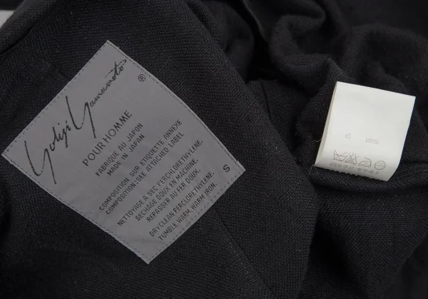 ヨウジヤマモト プールオムYohji Yamamoto POUR HOMME ネップシルクテーラードジャケット 黒S K-111278_014