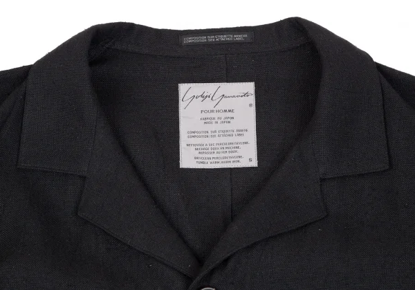 ヨウジヤマモト プールオムYohji Yamamoto POUR HOMME ネップシルクテーラードジャケット 黒S K-111278_003