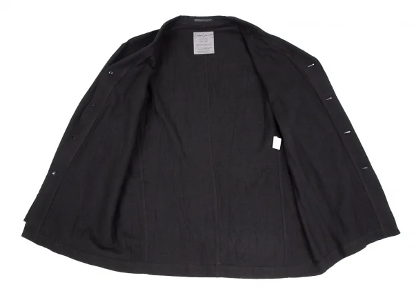 ヨウジヤマモト プールオムYohji Yamamoto POUR HOMME ネップシルクテーラードジャケット 黒S K-111278_009