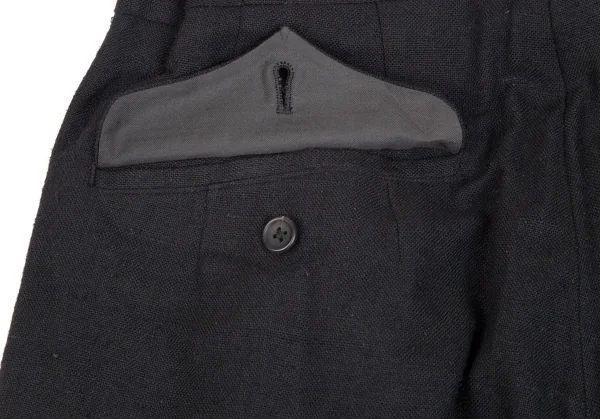 ヨウジヤマモト プールオムYohji Yamamoto POUR HOMME ネップシルクセットアップスーツ 黒S K-111280_018