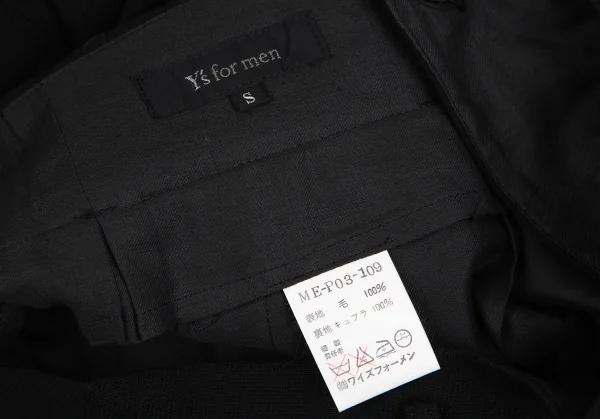 ワイズフォーメンY's for men ウールタックデザインパンツ 黒S K-111287_014