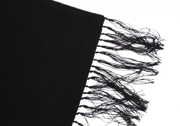 ワイズフォーメンY's for men ダイヤチェック織りフリンジストール 黒 K-111314_005