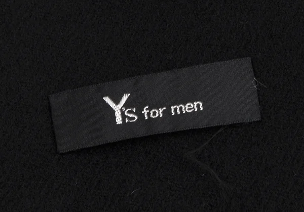 ワイズフォーメンY's for men ダイヤチェック織りフリンジストール 黒 K-111314_007