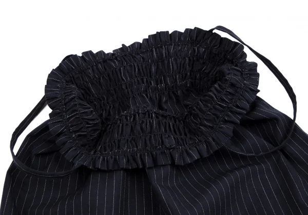 ビームスボーイBEAMS BOY ポリウールギャザーストライプキャミソール 紺F K-111344_005