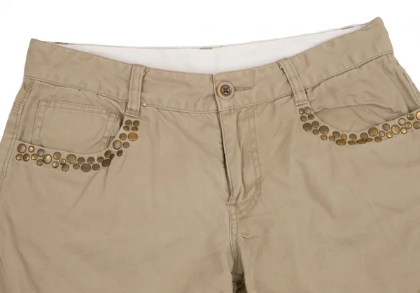 レイビームスRay Beams スタッズチノショートパンツ ベージュ0 K-111350_002