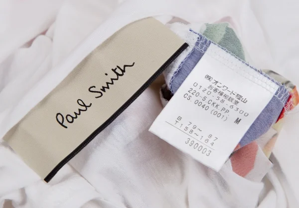 ポールスミスPaul Smith 裾花柄切替タンクトップ 白マルチM K-111355_012