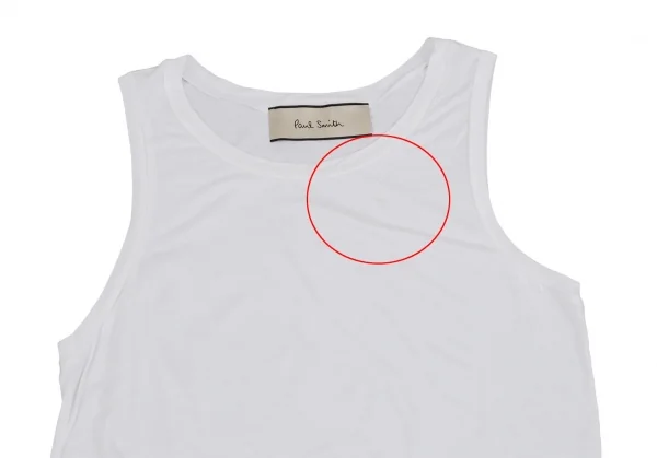 ポールスミスPaul Smith 裾花柄切替タンクトップ 白マルチM K-111355_003