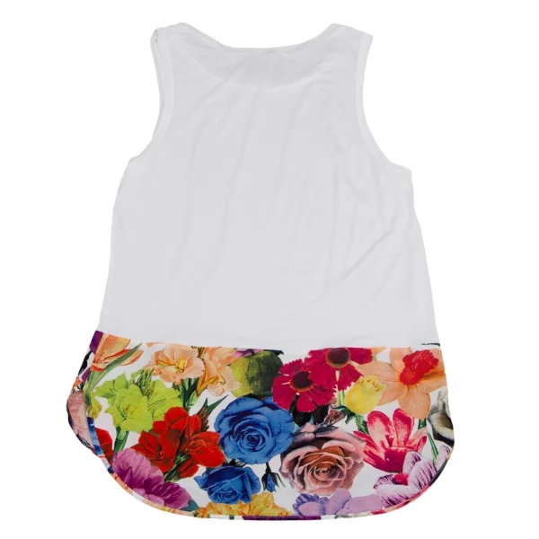 ポールスミスPaul Smith 裾花柄切替タンクトップ 白マルチM K-111355_009