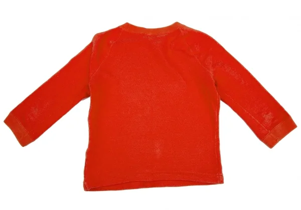 バーバリー ブルーレーベルBURBERRY BLUE LABEL グリッターカレッジロゴプリント7分袖スウェット オレンジM K-111356_013