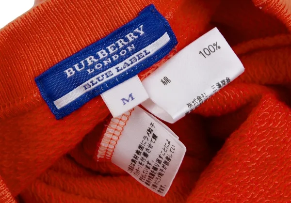 バーバリー ブルーレーベルBURBERRY BLUE LABEL グリッターカレッジロゴプリント7分袖スウェット オレンジM K-111356_016