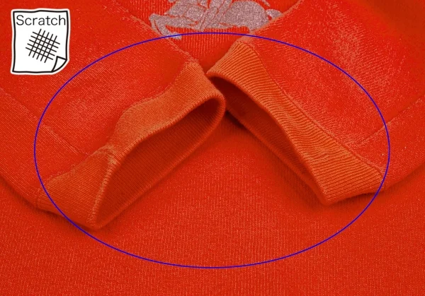 バーバリー ブルーレーベルBURBERRY BLUE LABEL グリッターカレッジロゴプリント7分袖スウェット オレンジM K-111356_006