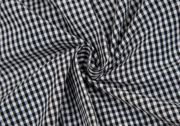 コムデギャルソン オムCOMME des GARCONS HOMME ギンガムチェックデカボタン半袖シャツ 黒白M位 K-111357_011