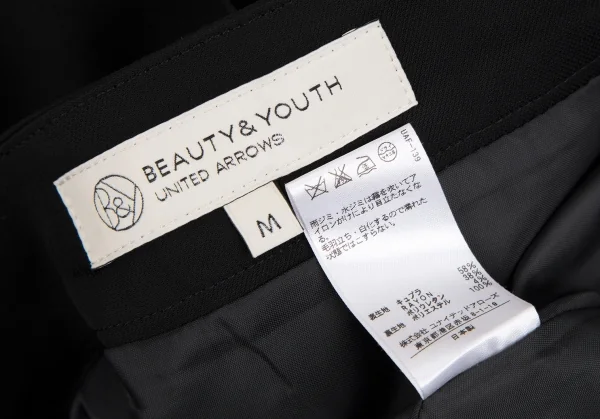 ビューティーアンドユース ユナイテッドアローズBEAUTY & YOUTH UNITED ARROWS キュプラレーヨンストレッチ台形スカート 黒M K-111368_010