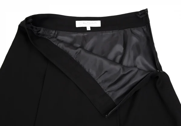 ビューティーアンドユース ユナイテッドアローズBEAUTY & YOUTH UNITED ARROWS キュプラレーヨンストレッチ台形スカート 黒M K-111368_004