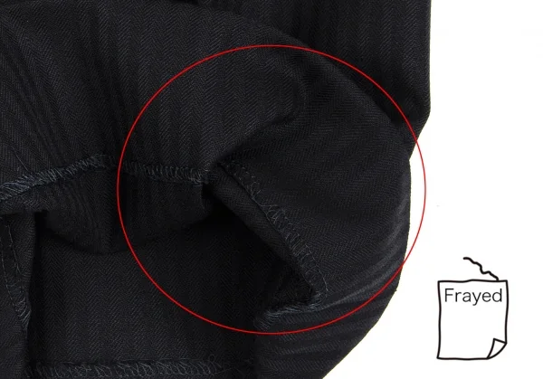 ユナイテッドアローズUNITED ARROWS ウールストライプ織りストレートパンツ 黒38 K-111374_007