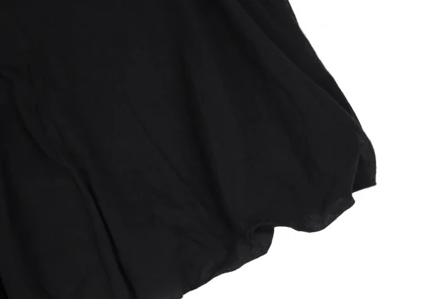 ワイズフォーリビングY's for living コットンラウンドカラーダブルフェイスシャツ 黒M位 K-111378_012