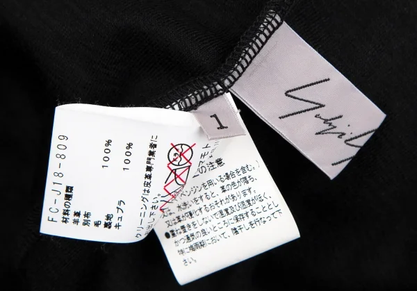 ヨウジヤマモト ファムYohji Yamamoto FEMME ラムレザードッキングダブルジップジャケット 黒1 K-111380_019