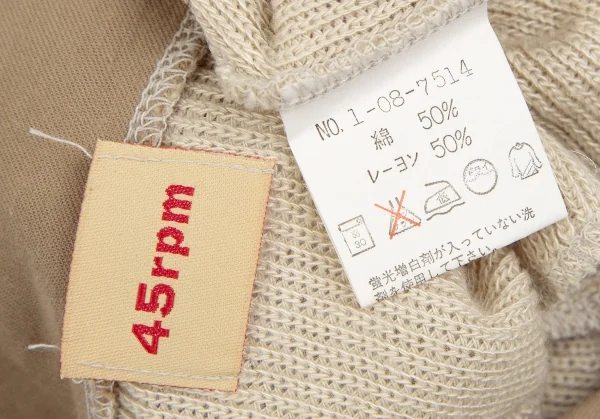 45rpm コットンレーヨンニット切替シャツ ベージュM位 K-111385_016