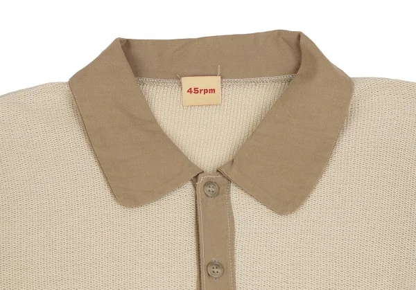 45rpm コットンレーヨンニット切替シャツ ベージュM位 K-111385_003