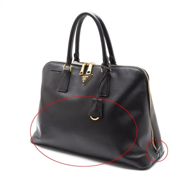 プラダPRADA サフィアーノハンドバッグ 黒 K-111390_002