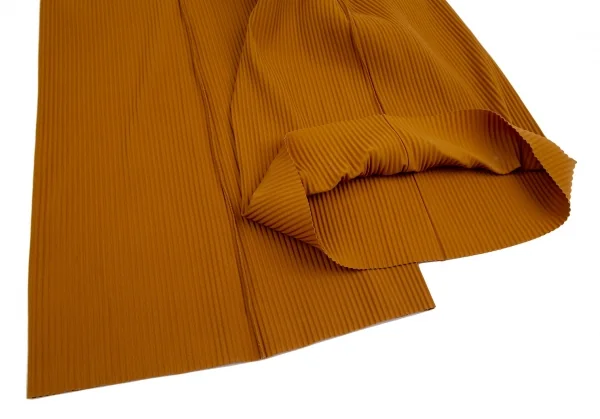 イッセイミヤケ ミーISSEY MIYAKE me ウエストドローコードファインニットプリーツワイドパンツ 茶F K-111440_007