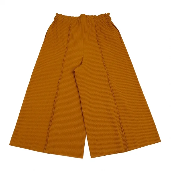 イッセイミヤケ ミーISSEY MIYAKE me ウエストドローコードファインニットプリーツワイドパンツ 茶F K-111440_008