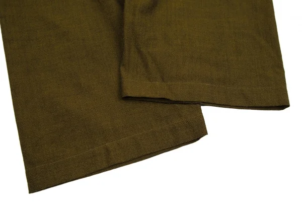 イッセイミヤケ ミーISSEY MIYAKE me ウールポリベルテッドワイドパンツ カーキF K-111441_007