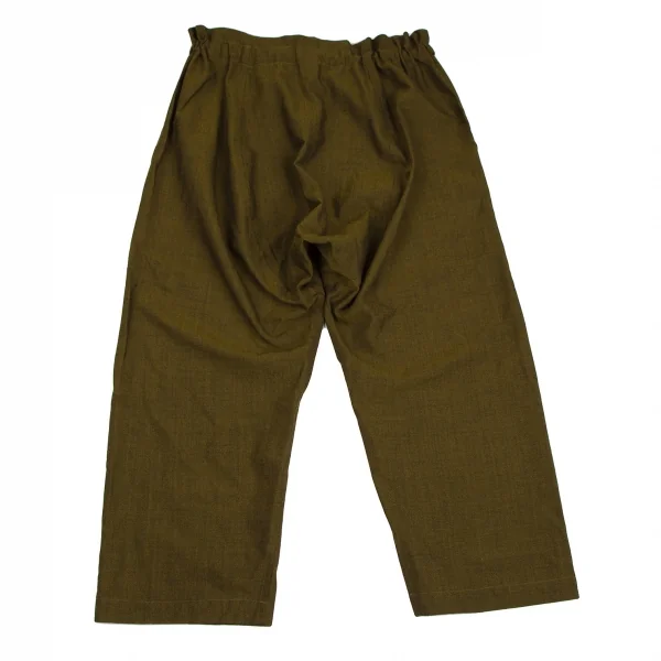 イッセイミヤケ ミーISSEY MIYAKE me ウールポリベルテッドワイドパンツ カーキF K-111441_009