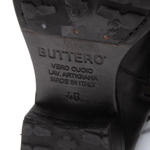 ブッテロBUTTERO ZOZO LIMITED サイドジップレースアップブーツ 黒40(27位) K-111459_011