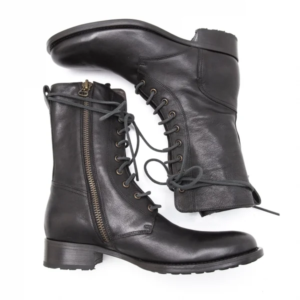 ブッテロBUTTERO ZOZO LIMITED サイドジップレースアップブーツ 黒40(27位) K-111459_009