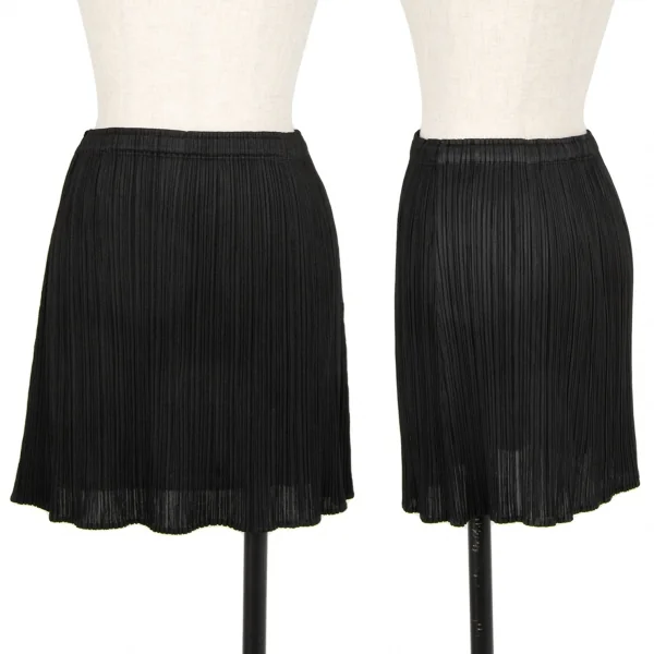 プリーツプリーズPLEATS PLEASE プリーツ台形ミニスカート 黒F K-111475_001