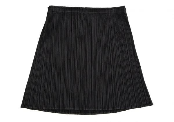 プリーツプリーズPLEATS PLEASE プリーツ台形ミニスカート 黒F K-111475_002