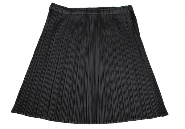 プリーツプリーズPLEATS PLEASE プリーツ台形ミニスカート 黒F K-111475_006