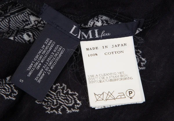 リミフゥLIMI feu ペイズリージャガードスクエアシルエットチュニック 黒S K-111486_012