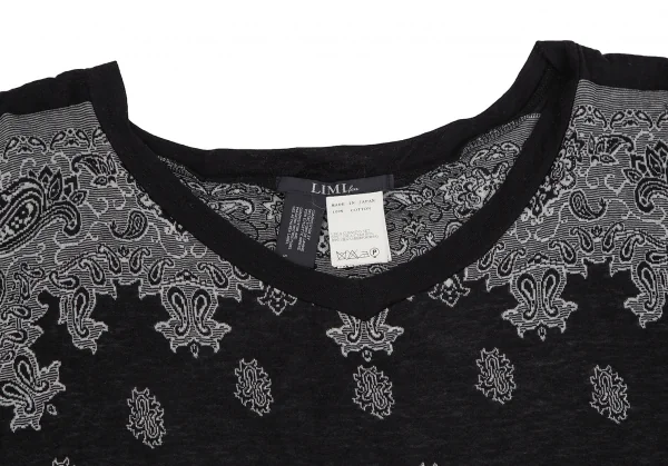 リミフゥLIMI feu ペイズリージャガードスクエアシルエットチュニック 黒S K-111486_003