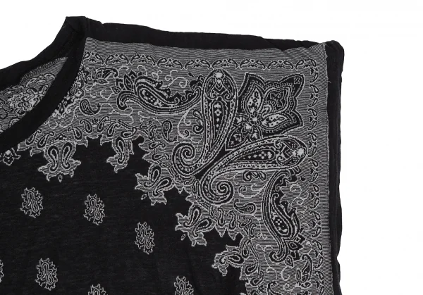 リミフゥLIMI feu ペイズリージャガードスクエアシルエットチュニック 黒S K-111486_004