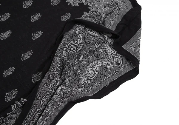 リミフゥLIMI feu ペイズリージャガードスクエアシルエットチュニック 黒S K-111486_005