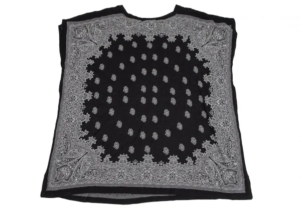 リミフゥLIMI feu ペイズリージャガードスクエアシルエットチュニック 黒S K-111486_009