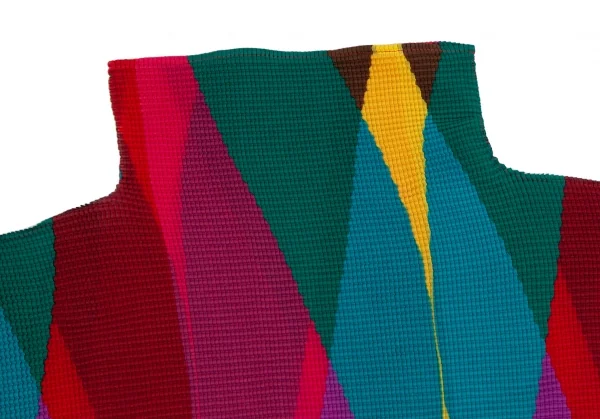 イッセイミヤケミーISSEY MIYAKE me カラフルプリントハイネックカットソー マルチF K-111489_003