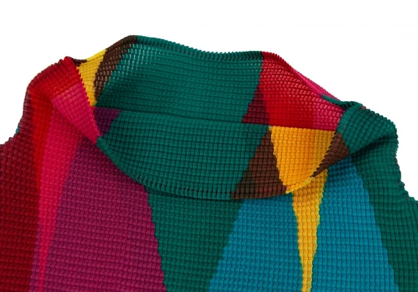 イッセイミヤケミーISSEY MIYAKE me カラフルプリントハイネックカットソー マルチF K-111489_004