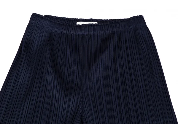 プリーツプリーズPLEATS PLEASE プリーツカーブ切替ワイドパンツ 紺4 K-111495_002