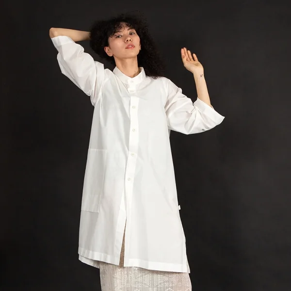 ISSEY MIYAKE 132 5. ノーカラーコート イッセイミヤケISSEY MIYAKE 132 5. スタンドカラーシャツコート