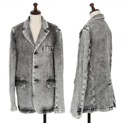 ブラックコムデギャルソンBLACK COMME des GARCONS ブリーチブラックデニム3Bジャケット