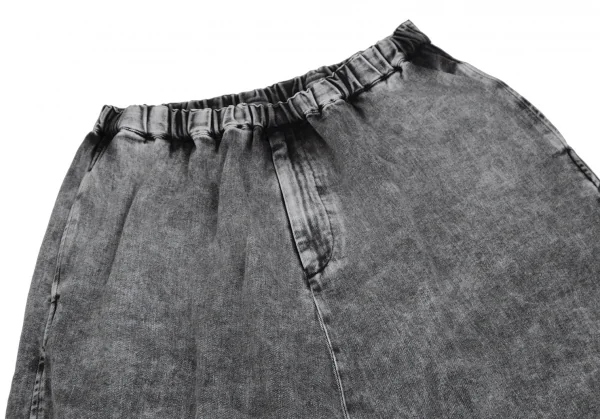 ブラックコムデギャルソンBLACK COMME des GARCONS ブリーチブラックデニムサルエルパンツ グレーL K-111514_002