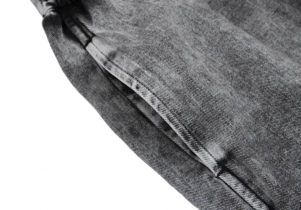 ブラックコムデギャルソンBLACK COMME des GARCONS ブリーチブラックデニムサルエルパンツ グレーL K-111514_003