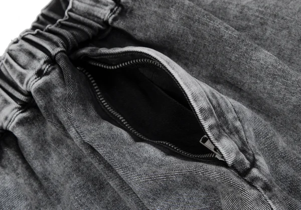 ブラックコムデギャルソンBLACK COMME des GARCONS ブリーチブラックデニムサルエルパンツ グレーL K-111514_004