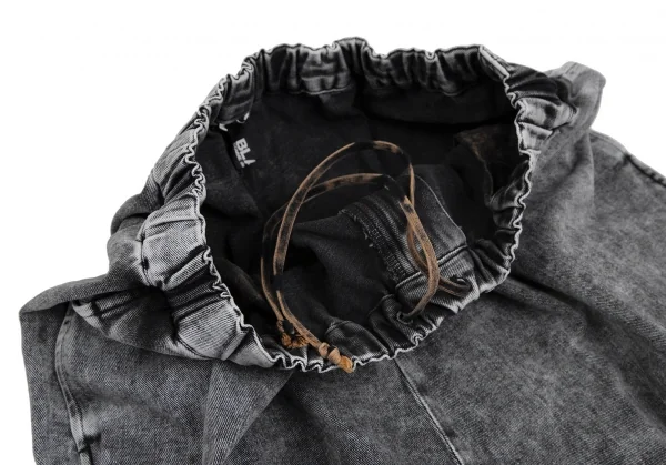 ブラックコムデギャルソンBLACK COMME des GARCONS ブリーチブラックデニムサルエルパンツ グレーL K-111514_005