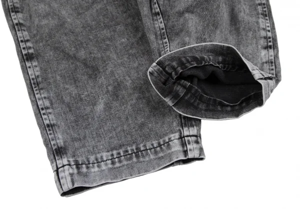 ブラックコムデギャルソンBLACK COMME des GARCONS ブリーチブラックデニムサルエルパンツ グレーL K-111514_007